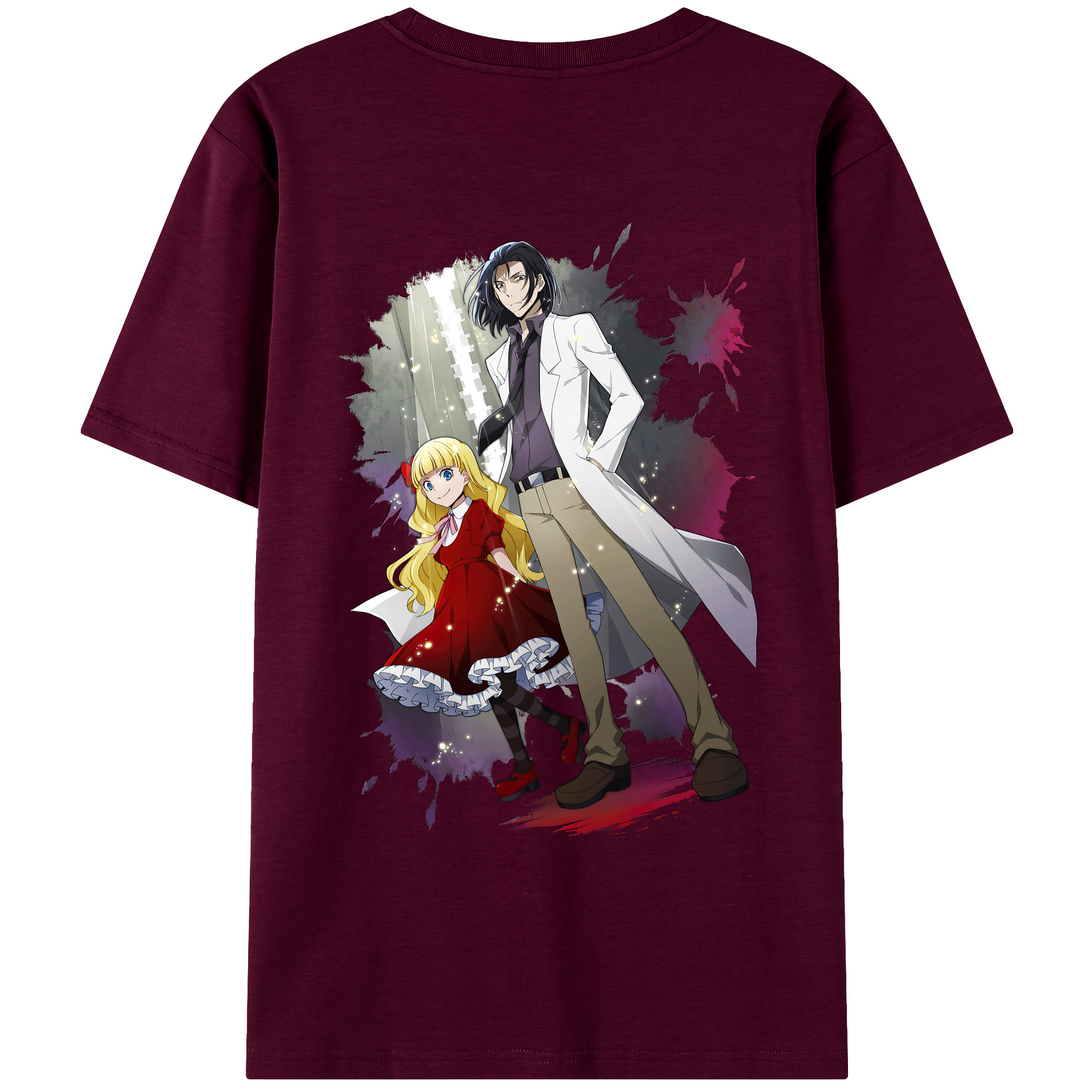 （画像用） 文豪ストレイドッグス Bungo Stray Dogs レディース半袖Tシャツ(バックプリント)
